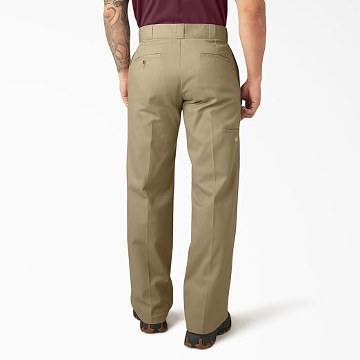Dickies Men's Loose Fit Double Knee Work Pants – Durable Twill Utility Trousers for Construction & Warehouse