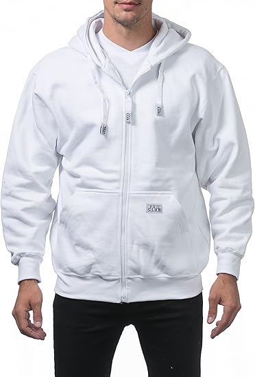 Pro Club Men's Full Zip,hoodie Hooded Sweatshirt (pack of 1)