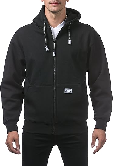 Pro Club Men's Full Zip,hoodie Hooded Sweatshirt (pack of 1)