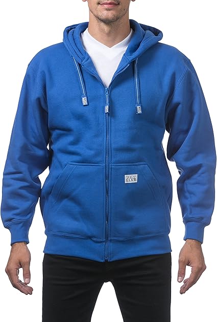 Pro Club Men's Full Zip,hoodie Hooded Sweatshirt (pack of 1)