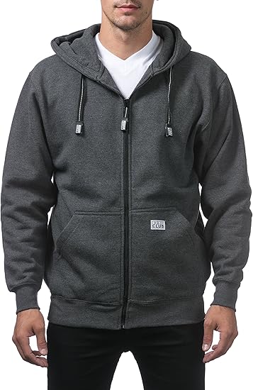 Pro Club Men's Full Zip, Hoodie Hooded Sweatshirt