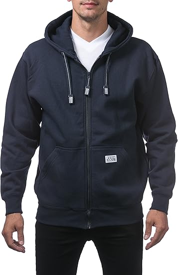 Pro Club Men's Full Zip, Hoodie Hooded Sweatshirt