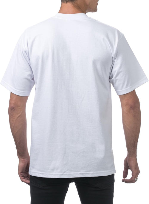 Pro Club Men's 12-Pack Heavyweight Cotton Short Sleeve Crew Neck T-Shirt, White, X-Large
