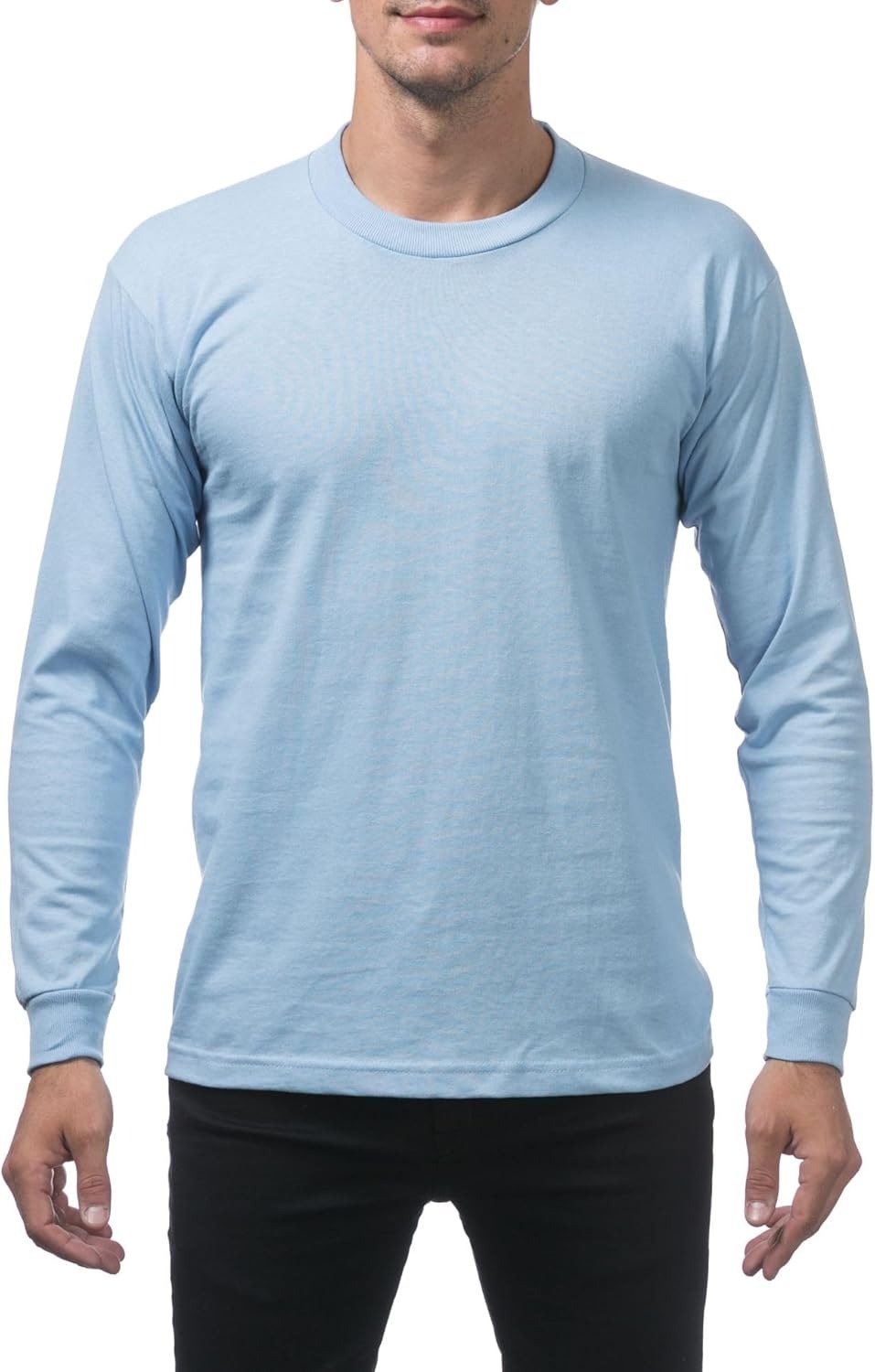 Pro Club Men's Heavyweight Cotton Long Sleeve Crew Neck T-Shirt